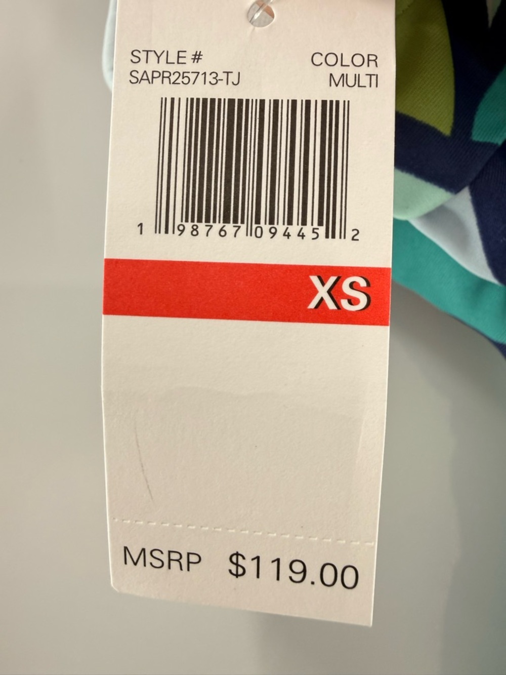 NWT Sanctuary Multi Color Retro Print Deep Plunge Swimsuit Blue Green Size XS - Picture 10 of 12